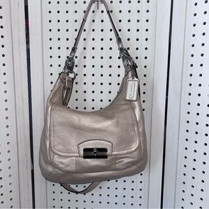 COACH Leather Hobo Bag Champagne Color